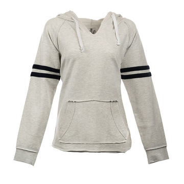 Buy ash Split Coast Raw Edge Pullover Hoodie