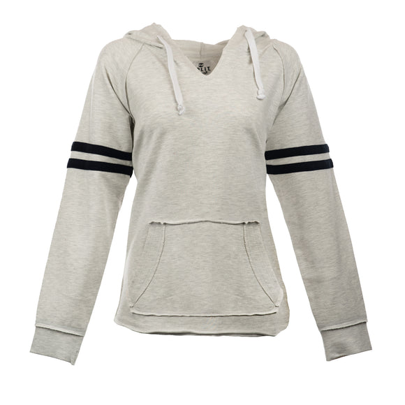 Split Coast Raw Edge Pullover Hoodie