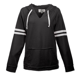 Split Coast Raw Edge Pullover Hoodie - 0