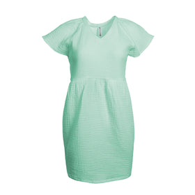 Buy mint Split Coast Crinkle Dress