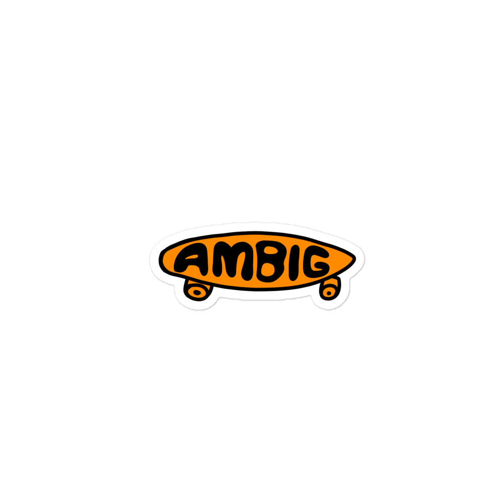AMBIG Wheelieboard Sticker