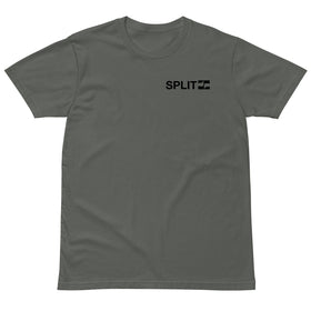 Buy charcoal SPLIT Black Logo Graphic Tee