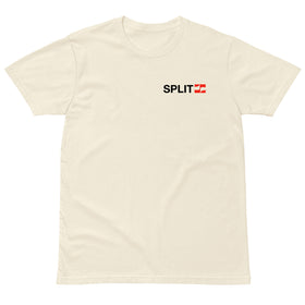 Buy natural SPLIT Red Logo Graphic Tee