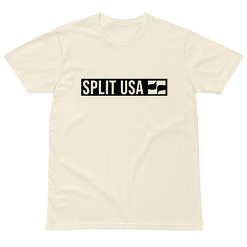 Buy natural SPLIT Bar Logo Graphic Tee