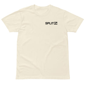 Buy natural SPLIT Black Logo Graphic Tee